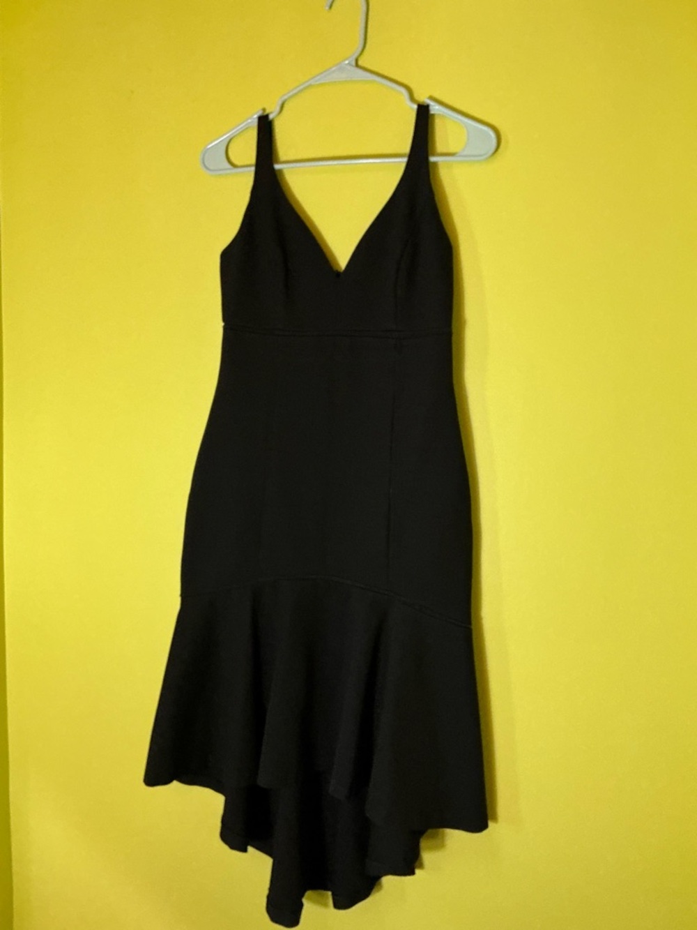 Adelyn Rae Black V-Neck High-Low Dress - Picture 2 of 9